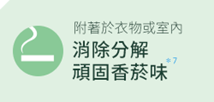 消除分解頑固香菸味